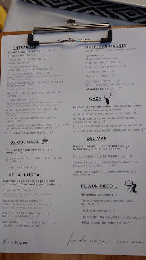 La Canóniga menu 7