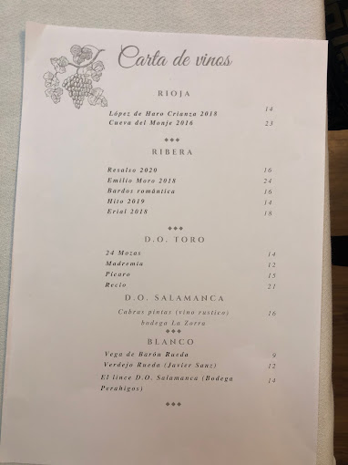La Canóniga menu 3