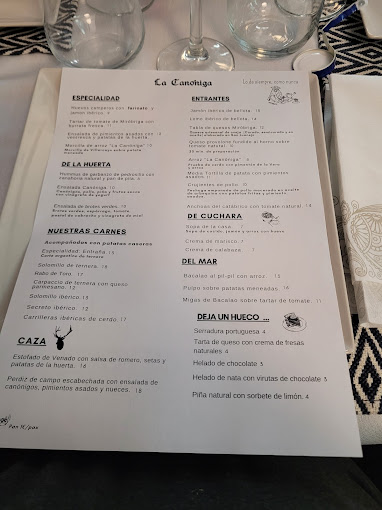La Canóniga menu 2